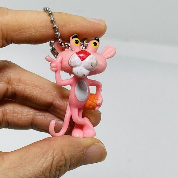 Pink Panther Figure Keychain Basketball Player Chain Keyring Ball Hangtag Hang - Picture 2 of 9